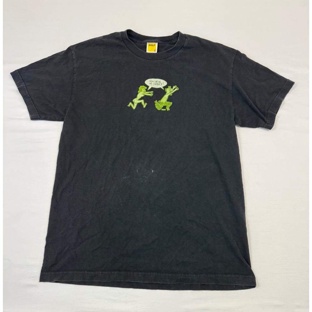 Golf Wang You Drive Me Crazy Graphic T-Shirt Mens Large Black Tyler The Creator